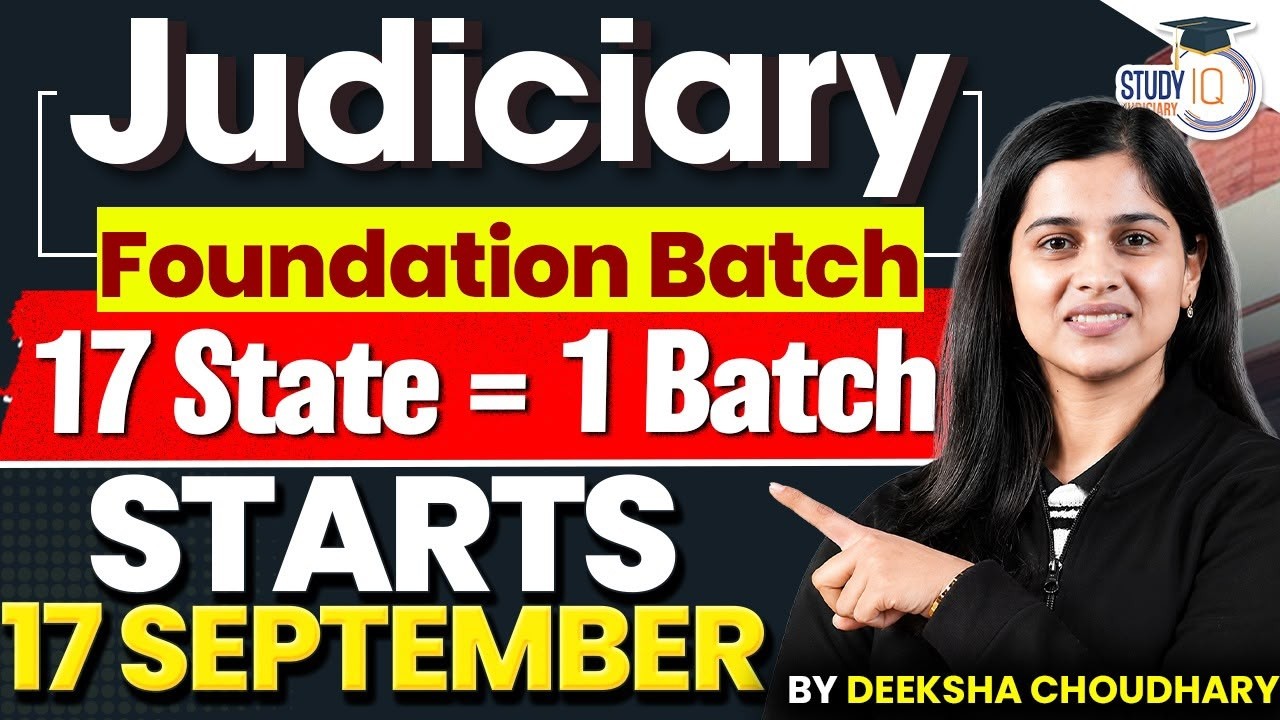 Judiciary Foundation Batch 2026 for 17 States Starting 17 September