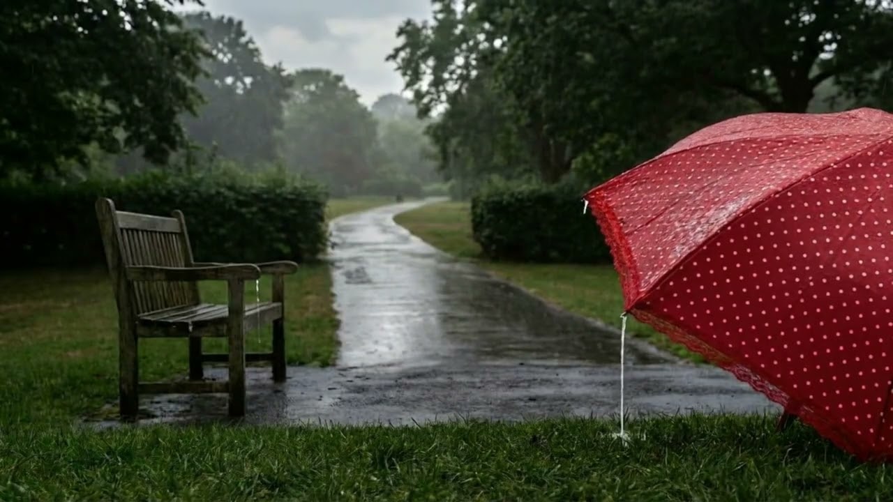 Pioggia leggera su ombrello | ASMR soft per dormire profondamente e rilassarsi