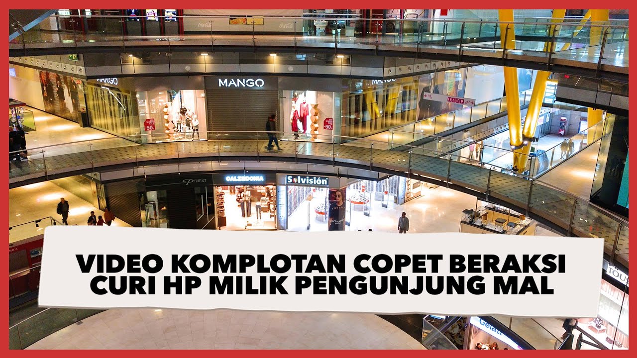 Viral Video Komplotan Copet Beraksi Curi HP Milik Pengunjung Mal