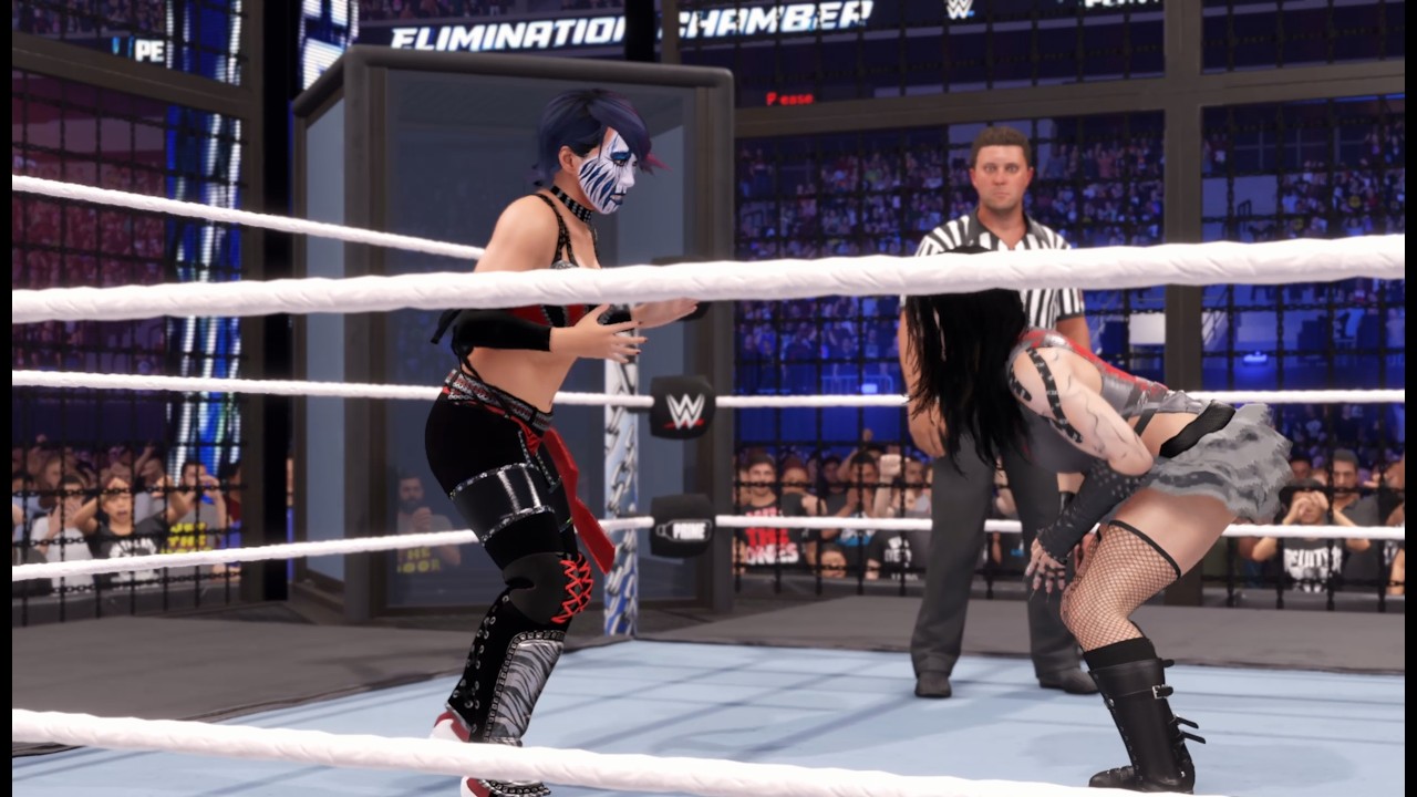 WWE 2K25 ELIMINATION CHAMBER WOMEN'S JADE CARGILL VS PAIGE VS CHYNA VS NIKKI CROSS VS THEA VS ASUKA