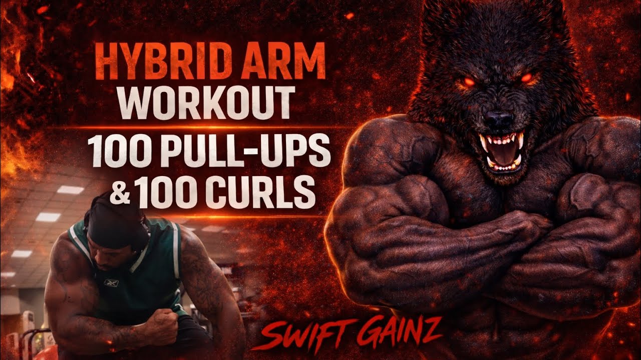 HYBRID ARM WORKOUT | 100 PULL-UPS & 100 CURLS