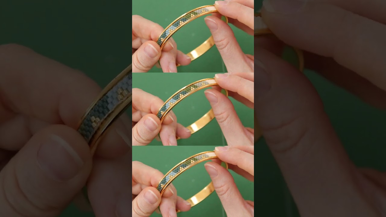 Faire un bracelet jonc avec tissage miyuki !  #bijouxfaitsmain  #bracelet  #diy  #handmade