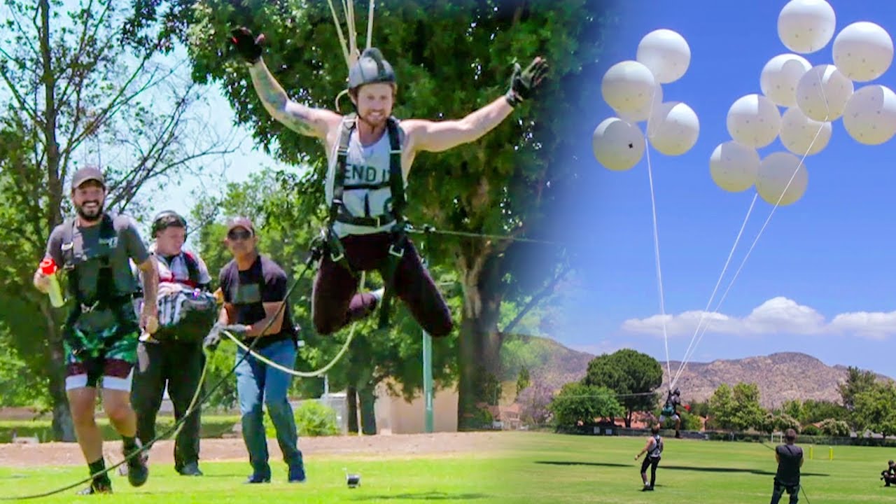 FLYING USING WEATHER BALLOONS w/ Scotty Sire (Really Dangerous) | FOXTOSSING TV Show (2017)