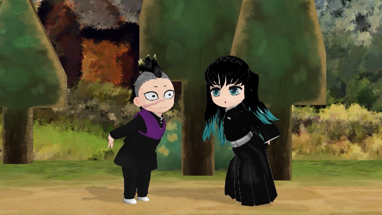 【鬼滅のMMD】とんとんまーえ！【ミニキャラ+不死川兄弟】