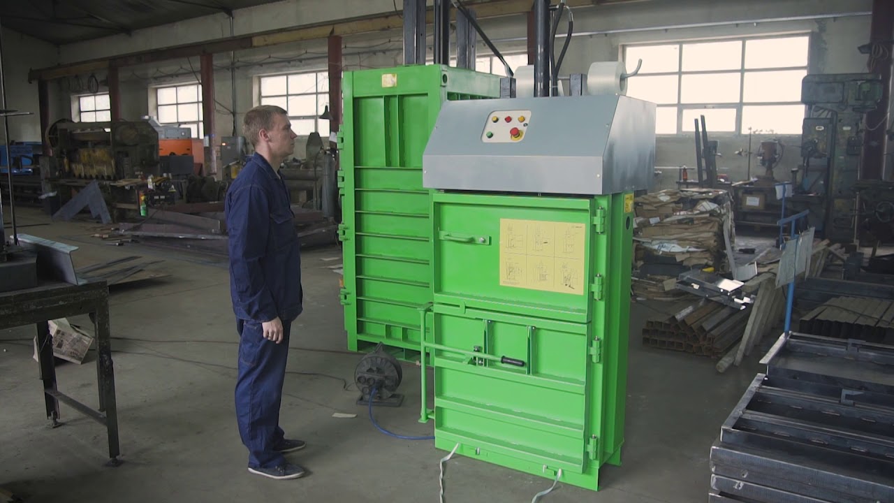 HYDRAULIC BALING PRESS FOR WASTE, PET BOTTLES AND GARBAGE - RTV 5 BALER MACHINE FOR SALE