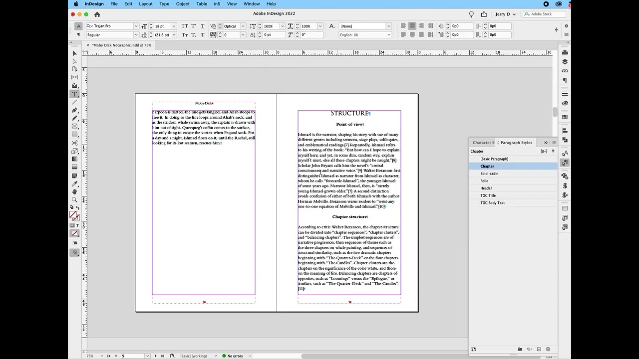 Starting chapters on their own pages