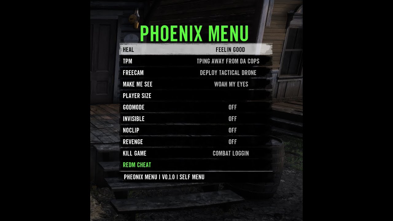 Phoenix Menu RedM Cheat
