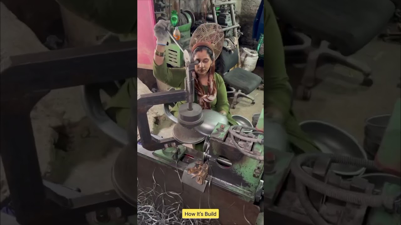 How non-stick wok are made!! #viral #viralvideo  #howitsmade #insidefactory #howitsbuilt