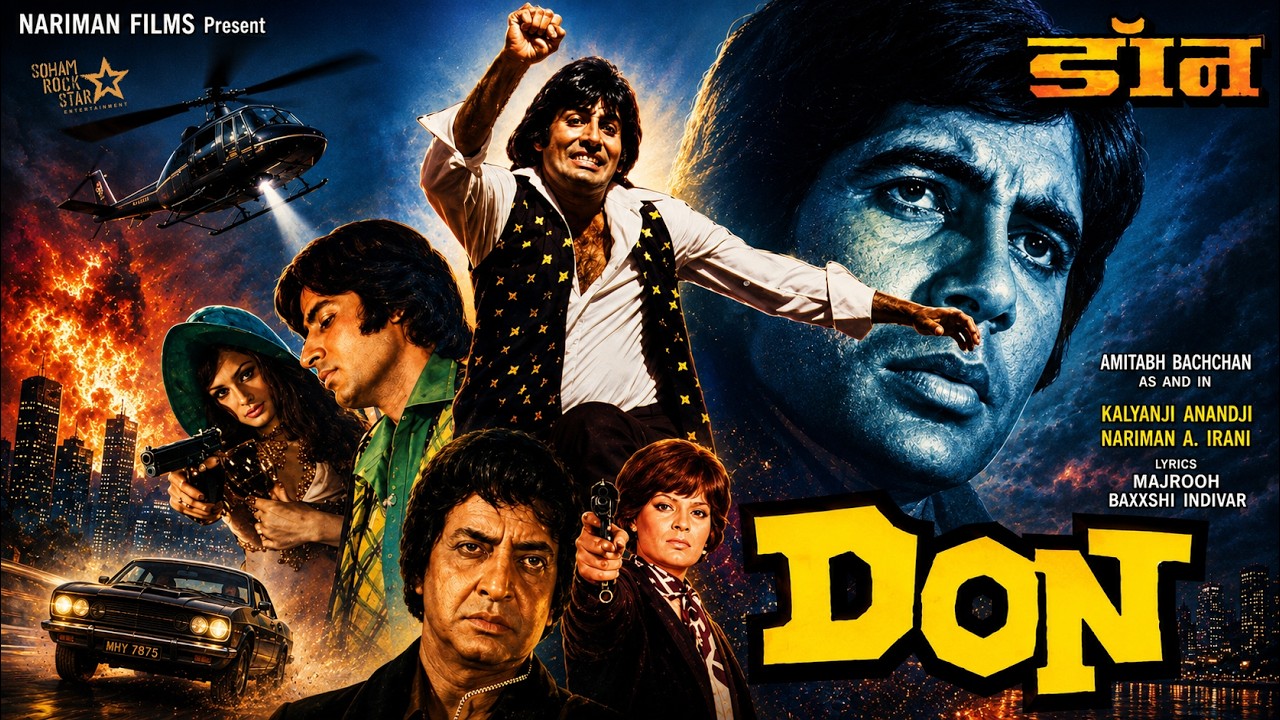 Don (1978) Full Hindi Movie | डॉन | Amitabh Bachchan, Zeenat Aman, Pran |Bollywood Action Thriller