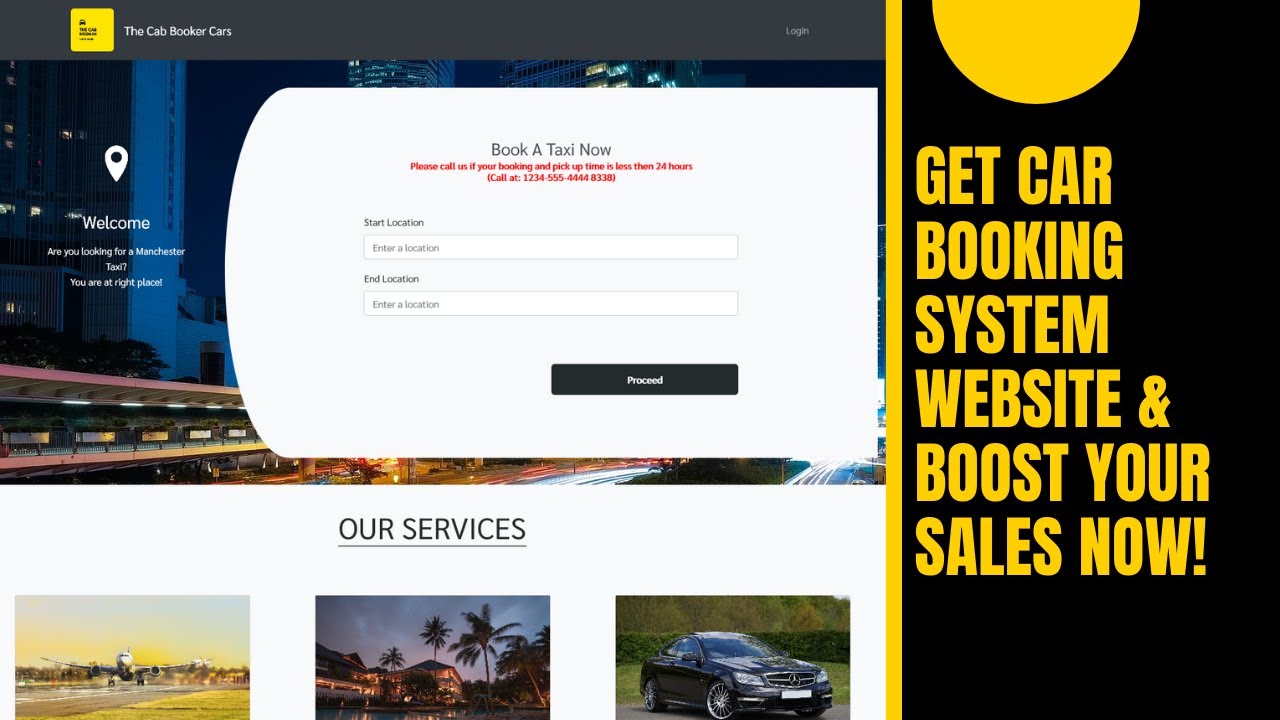 Online Car Booking System With Admin Panel | Full Stack Website | Airport Taxi Booking Website
