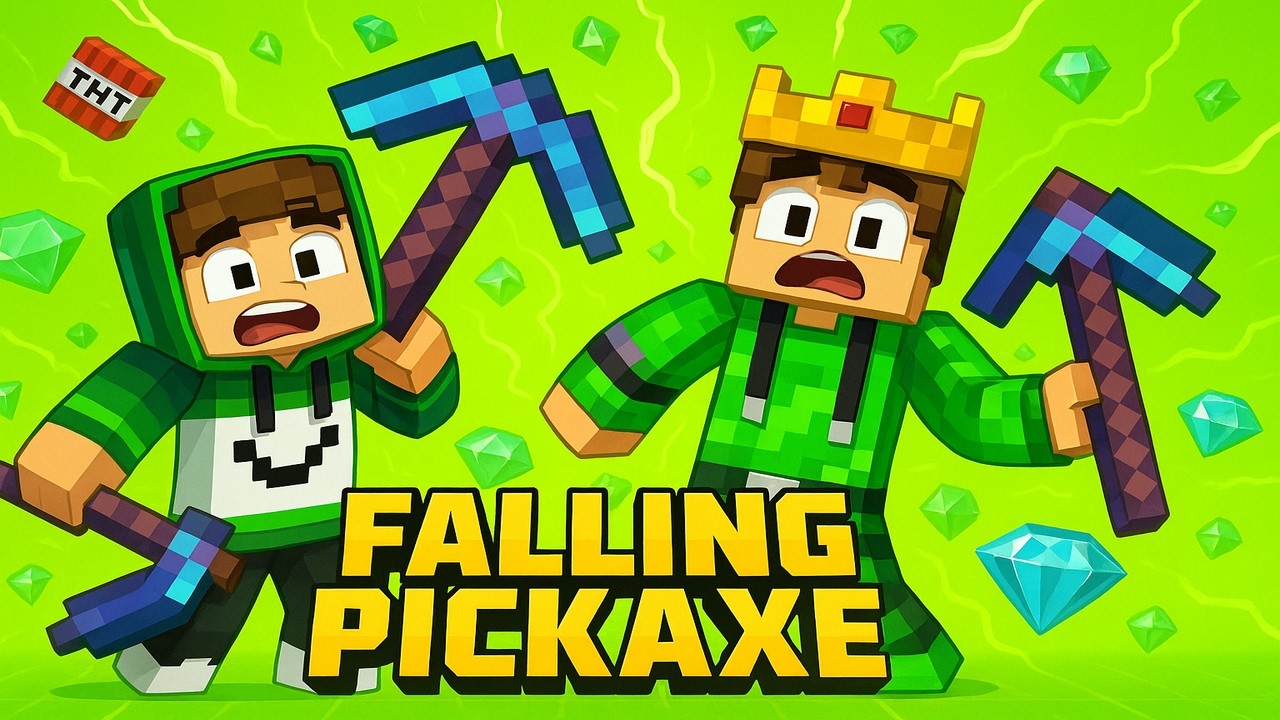 FALLING PICKAXE MINECRAFT EXTREME  #shortslive #minecraftlive #shorts