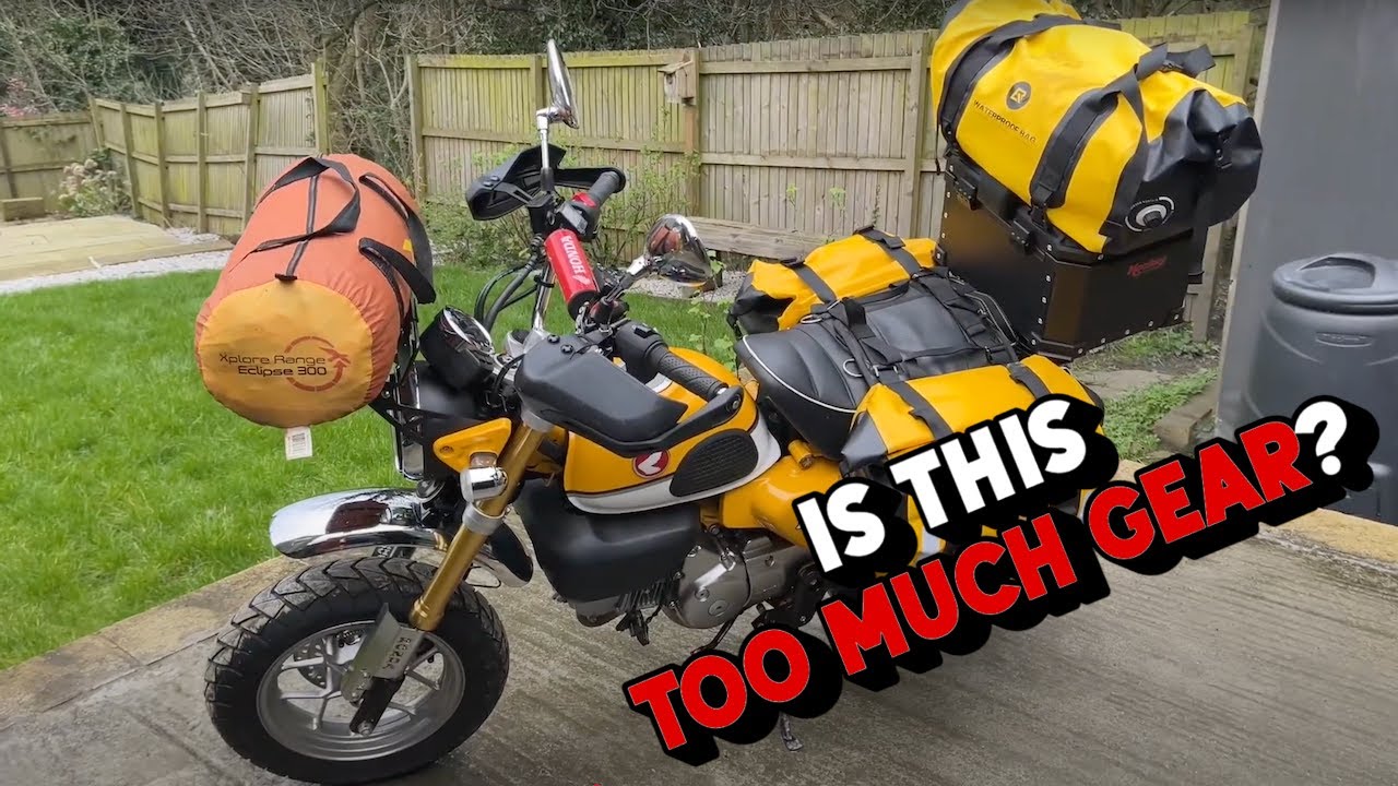 Honda Monkey Fully Loaded for Camping – Too Much Weight?
