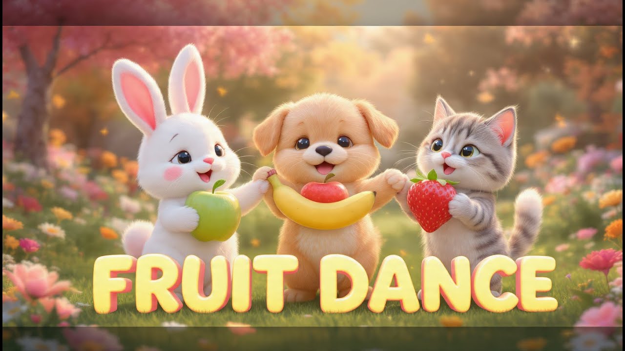 Fruit Dance Party 🍎🍌  Fun Fruits Song for Kids