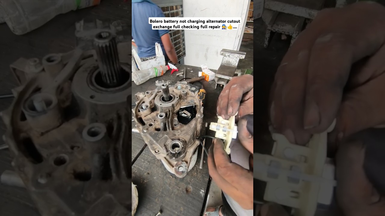 Bolero battery not charging alternator cutout exchange full checking full repair 🧑&zwj;🔧👍....#mechanical