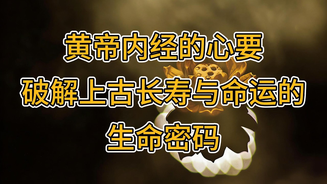 揭秘《黃帝內經》生命密碼：從上古智慧到AI時代的長壽心要 #黃帝內經 #中醫養生 #天人合一 #治未病 #生命密碼