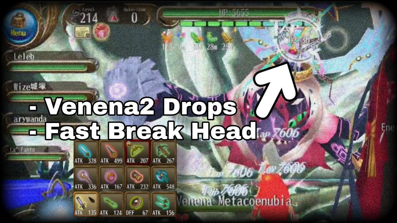 How to Break Venena Meta Head & Full Drop List [Toram Online]