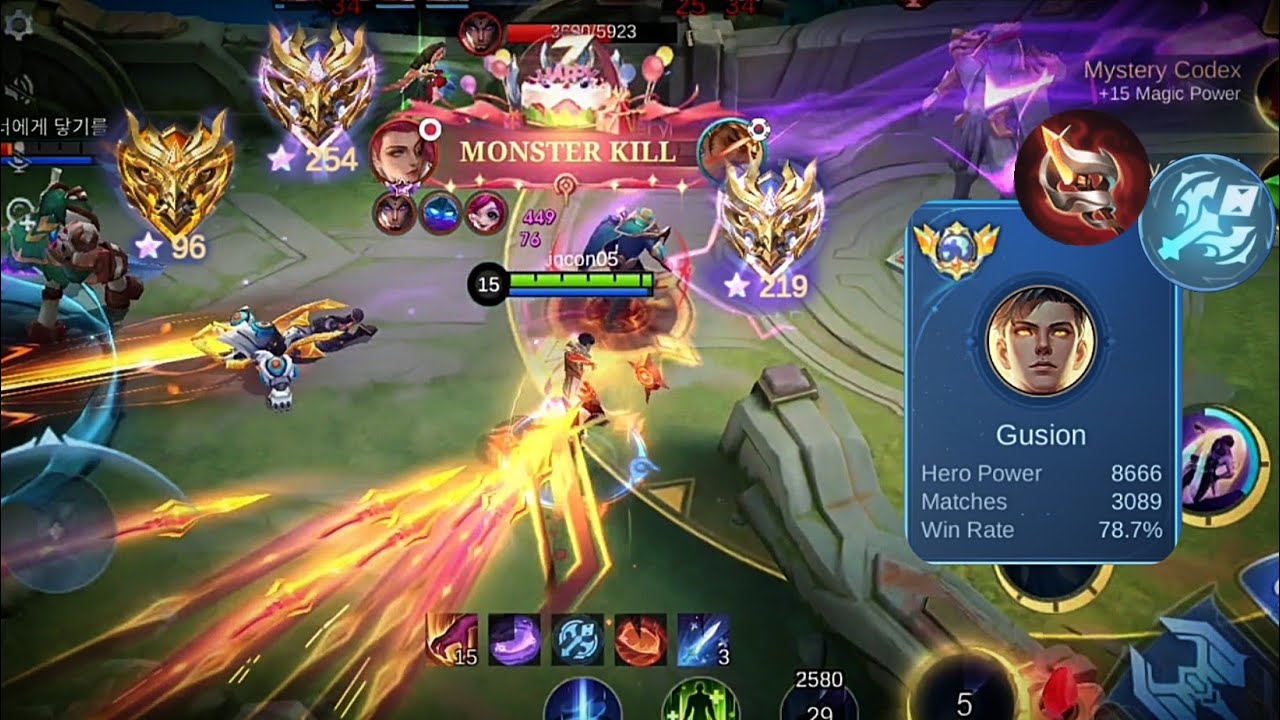 Gusion without fear even in the high tier