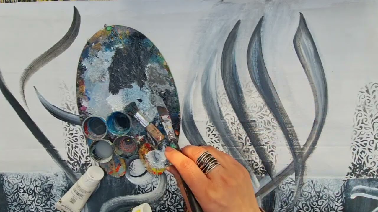 Black & White Modern Calligraphy | Hasbunallahu Wa Ni’mal Wakeel | Islamic Art Tutorial