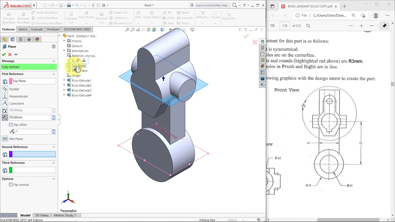 IDLER ARM SOLIDWORKS