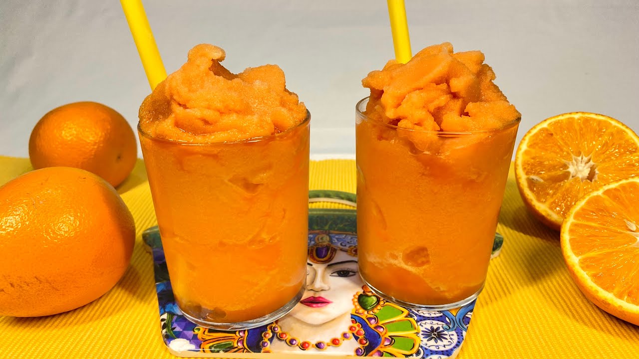 GRANITA  SICILIANA all’arancia senza gelatiera , facile e veloce