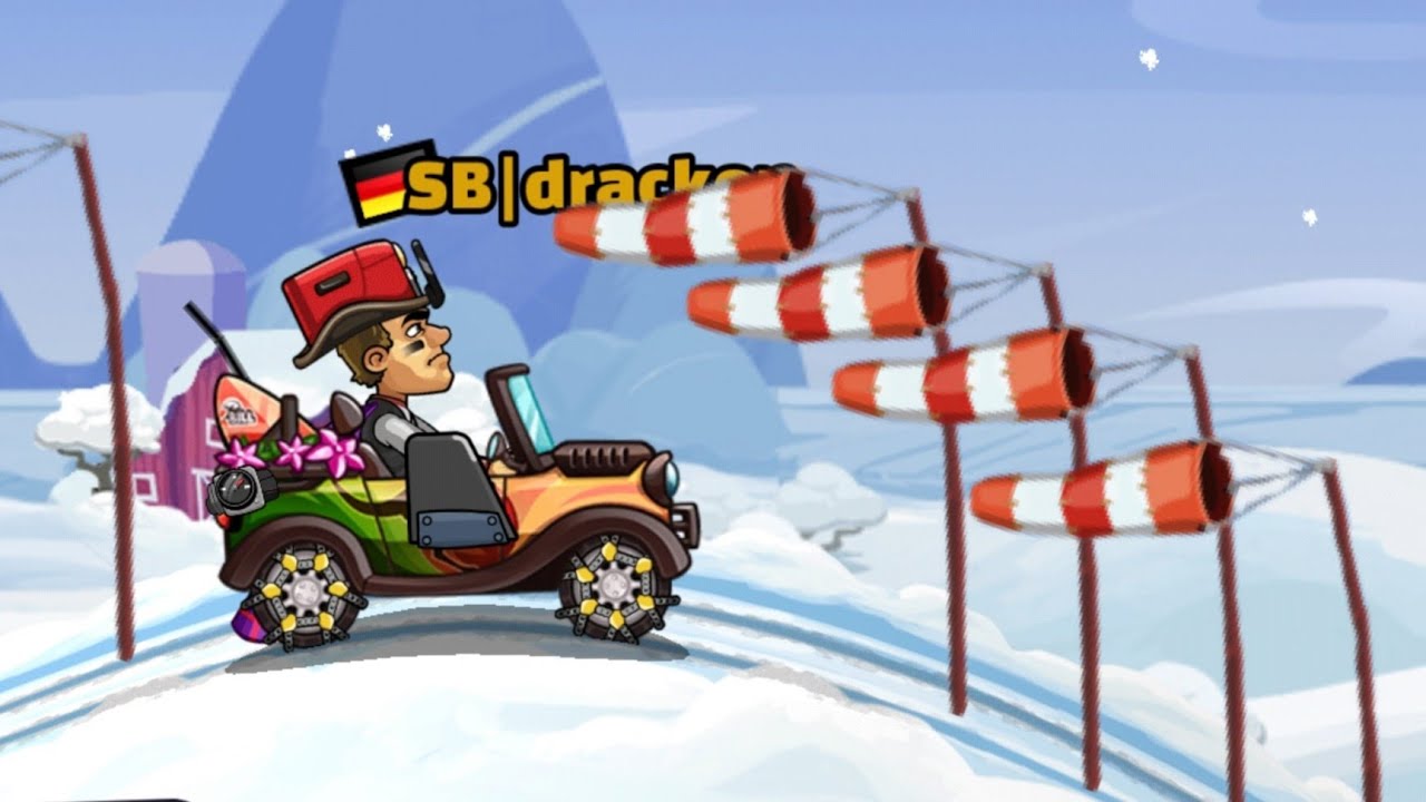 JEEP in RAGING WINTER 3508m WORLD RECORD . Hill Climb Racing 2