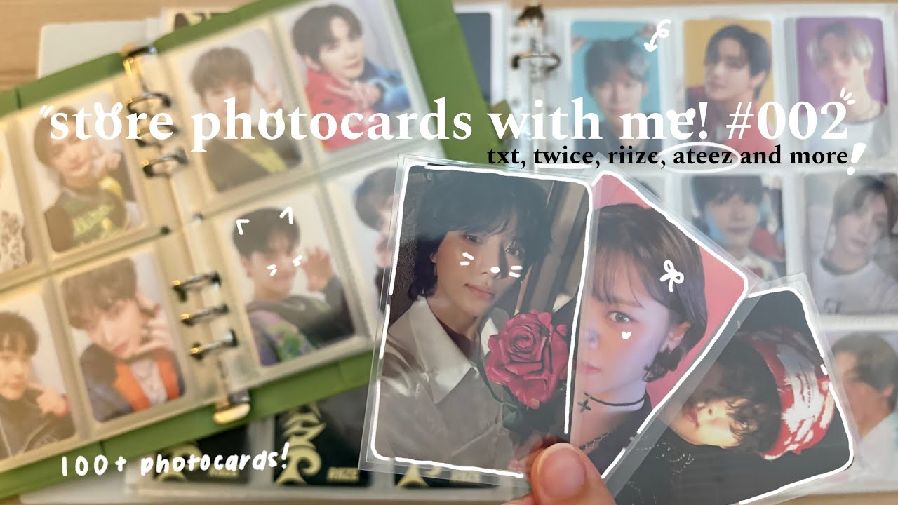 storing photocards #002 | txt, lsfrm, bts, ateez etc! over 100 photocards!!