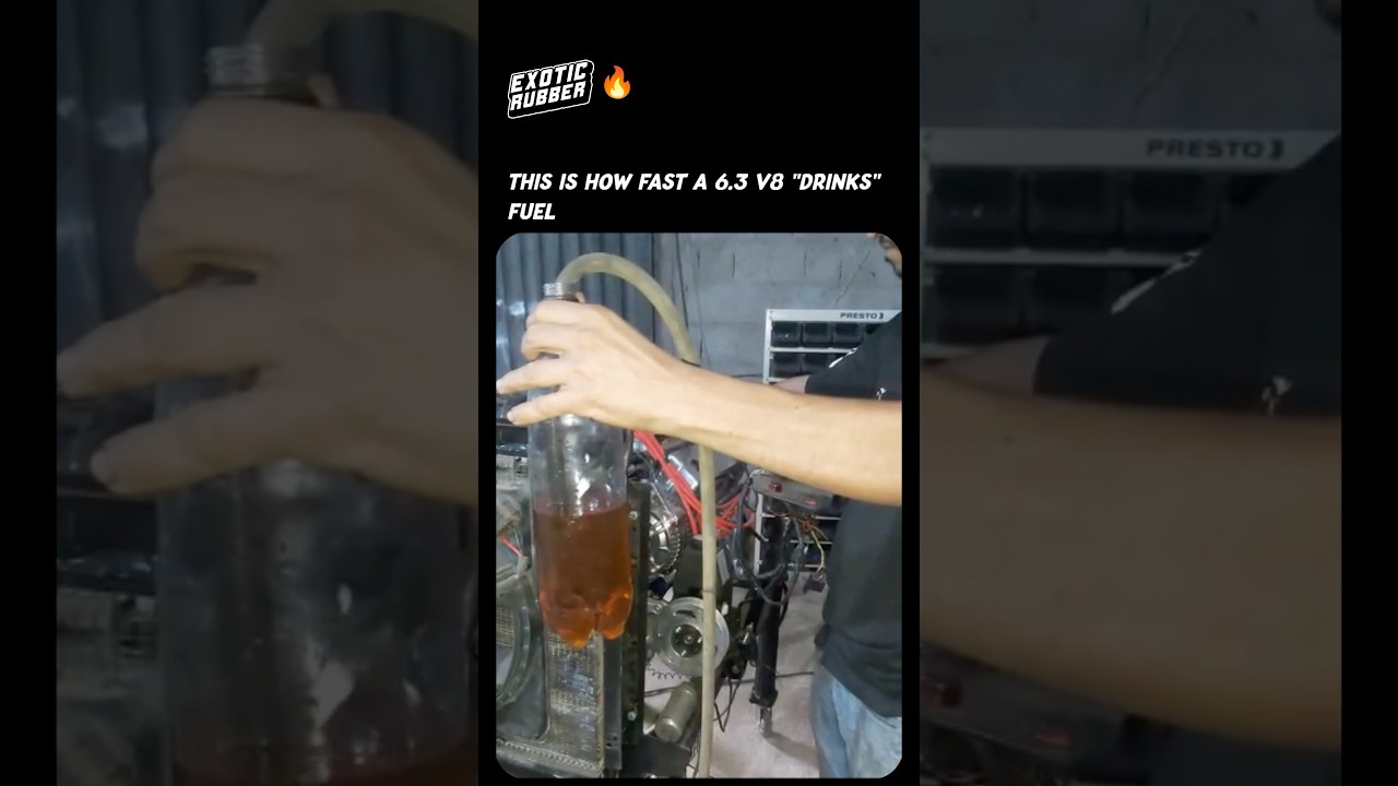 This is how fast a V8 engine drinks fuel