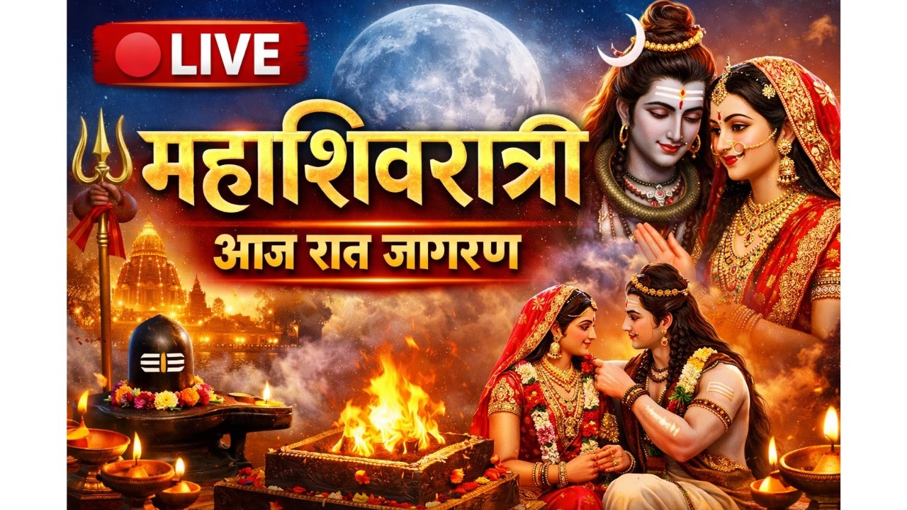 महाशिवरात्रि LIVE 🔴 शिव भजन | शिव आरती | माँ पार्वती आरती | शिव–पार्वती विवाह कथा | Maha Shivratri