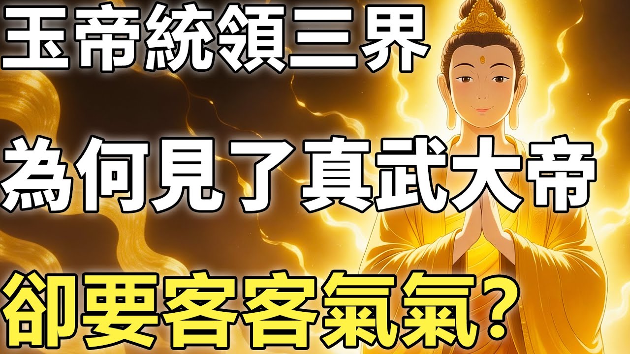 玉帝統領三界，為何見了真武大帝卻要客客氣氣？鴻鈞老祖道破玄機：輩分亂不得，這可是“自家人”。【佛學|神話傳說|故事|玉帝|彌勒】