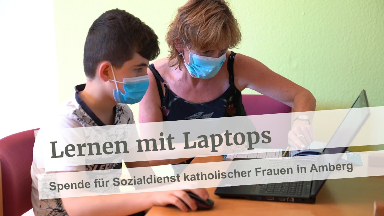 Lernen mit Laptops: Spende für Sozialdienst katholischer Frauen in Amberg | Bayerischer Landtag
