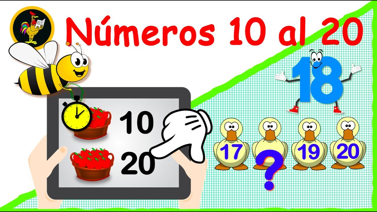NÚMEROS DEL 10 AL 20 🌀 APRENDE A CONTAR HASTA EL 20 / CUENTA DE 10 EN 10 / EDUCACIÓN PRIMARIA