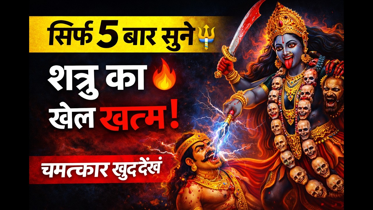 माँ काली उग्र शत्रु नाशक मंत्र: सिर्फ़ 𝟓 बार में, भयंकर शत्रु भी धूल चाटेगा 𝐒𝐡𝐚𝐭𝐫𝐮 𝐍𝐚𝐬𝐡𝐚𝐤 𝐊𝐚𝐥𝐢 𝐌𝐚𝐧𝐭𝐫𝐚
