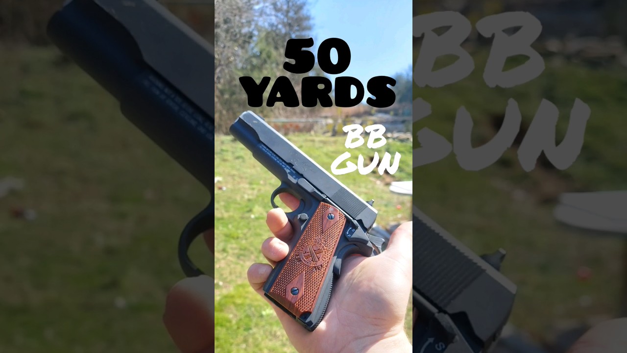 Long Range with 1911 BB Gun!!! #shorts