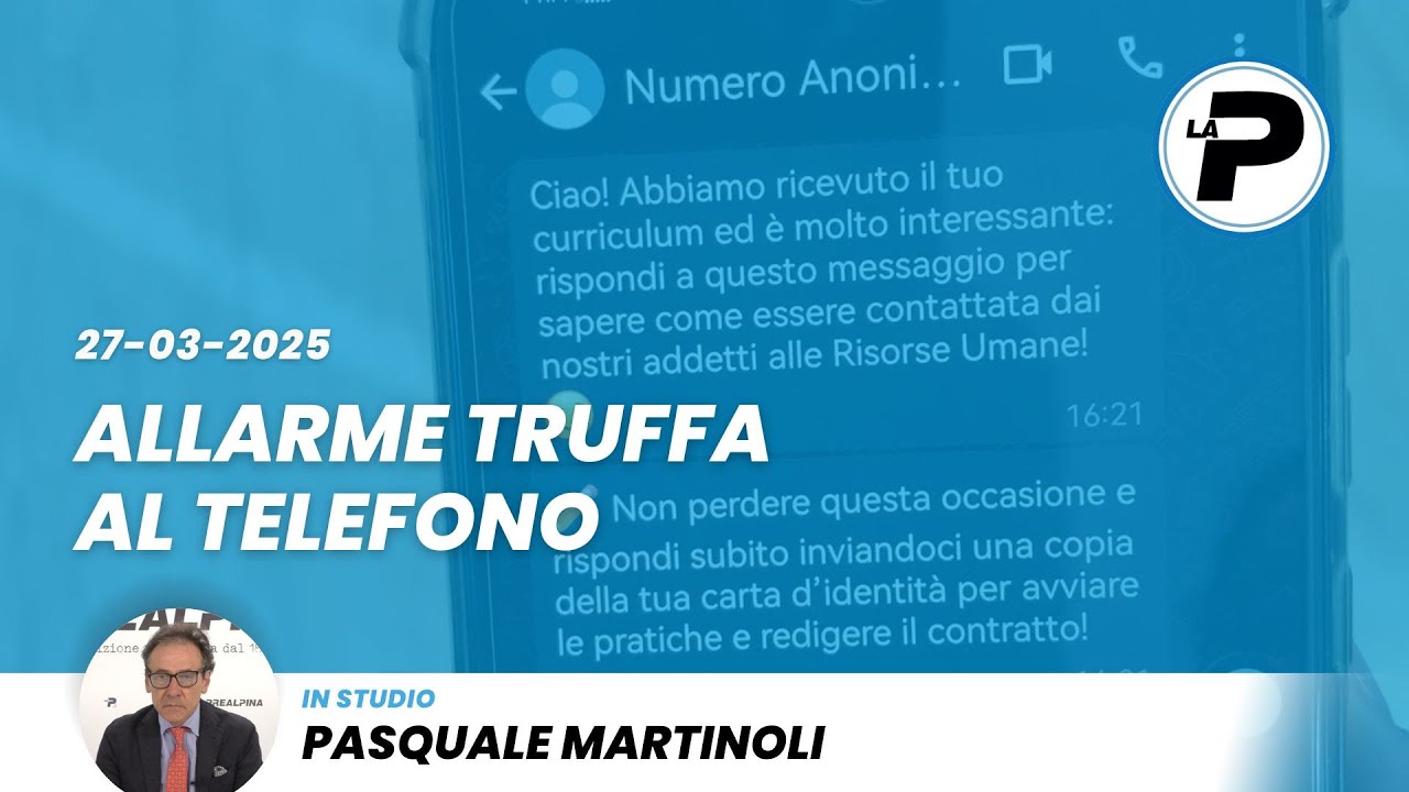 TGPrealpina 27/03/2025 | Allarme truffa al telefono