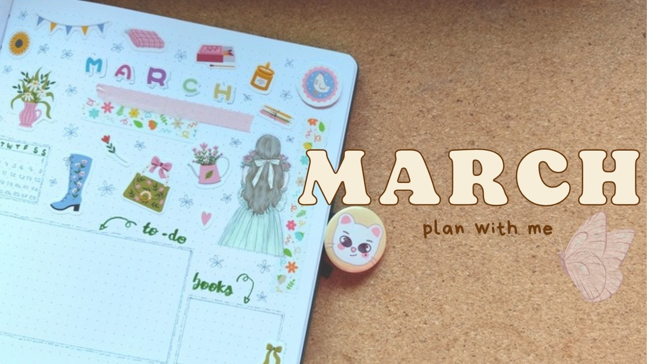 March Plan With Me | 2026 Bullet Journal Spread 💐