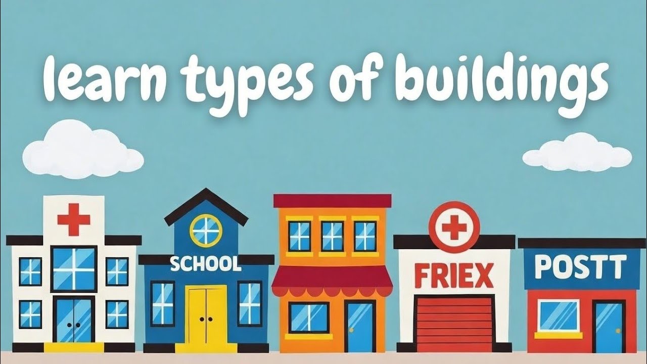 Types of Buildings Song for Preschool | Fun Learning Songs About Buildings for Preschoolers 🎶🏫