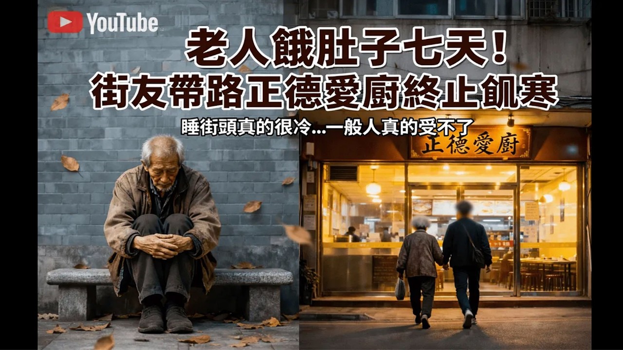 老人竟餓肚子七天找不到食物 街友介紹到正德愛廚吃飯才止餓 又說睡在外面真的很冷 一般人真的受不了