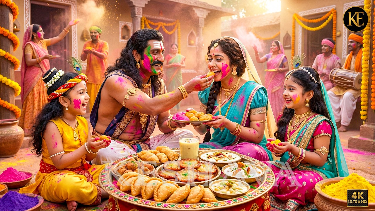 होली के रंगों संग कान्हा ने मैया और कंस को खिलाई मिठाई, हंस पड़े बाल कान्हा || Shree Krishan leela
