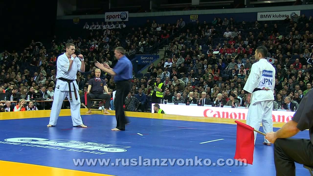 The 5th Karate World Cup semifinal man middleweight 1 Proc-Shimamoto