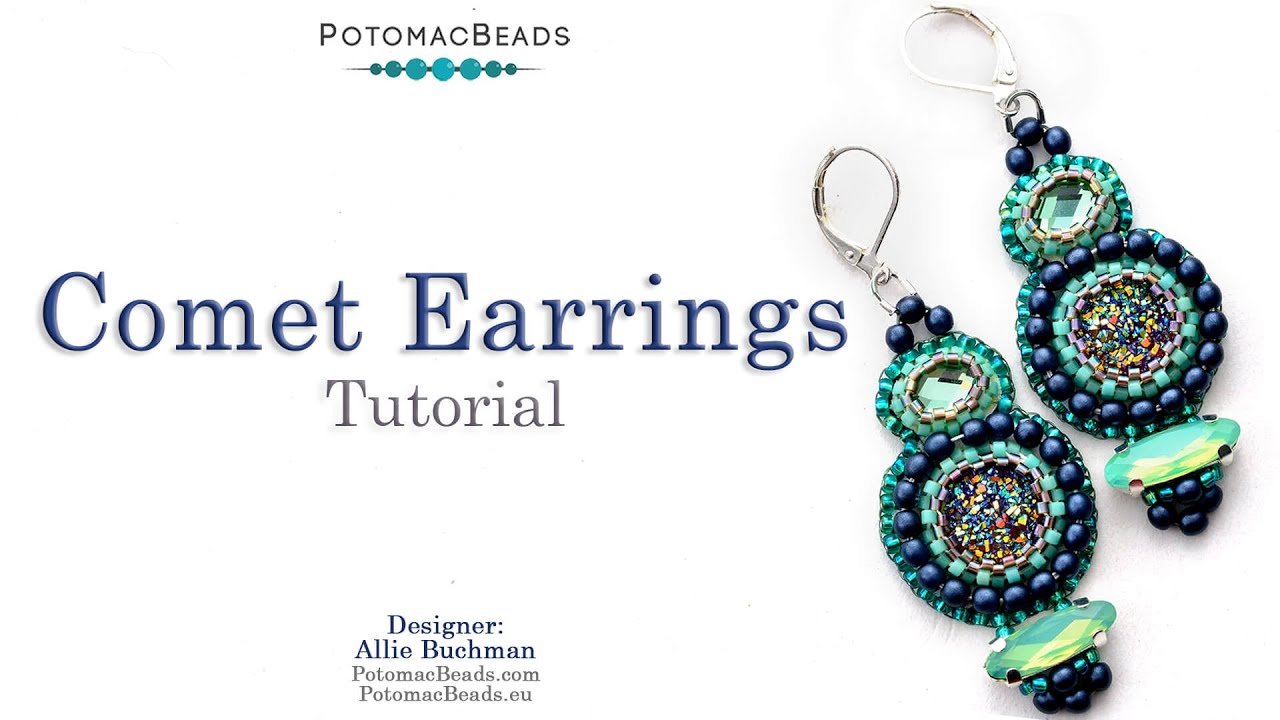 Comet Earrings - DIY Jewelry Making Tutorial by PotomacBeads
