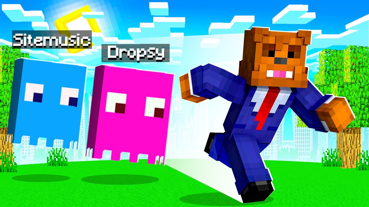 Chasing My Friends in Minecraft Pac-Man