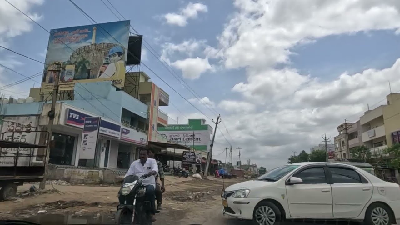 Rajampet Town View from Tirupati Side Entrance Area as on 07.07.2023-Annamayya District-AP-India
