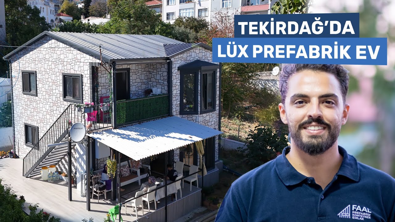 Tekirdağ'da Deniz Kıyısında Taş Desen Kaplama Prefabrik Ev İncelemesi
