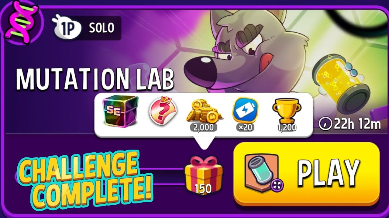 Mutational Lab Solo Challenge Bigger Board DNA 150 Match Masters