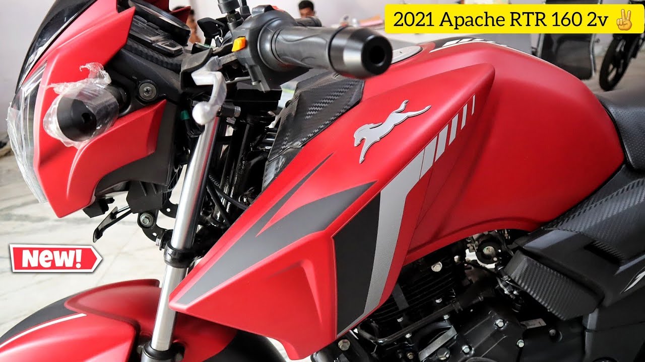 2021 TVS Apache RTR 160 2v Twin Disc 👌( Matte Red 😱 ) BS6 With All New Features | Review in Hindi