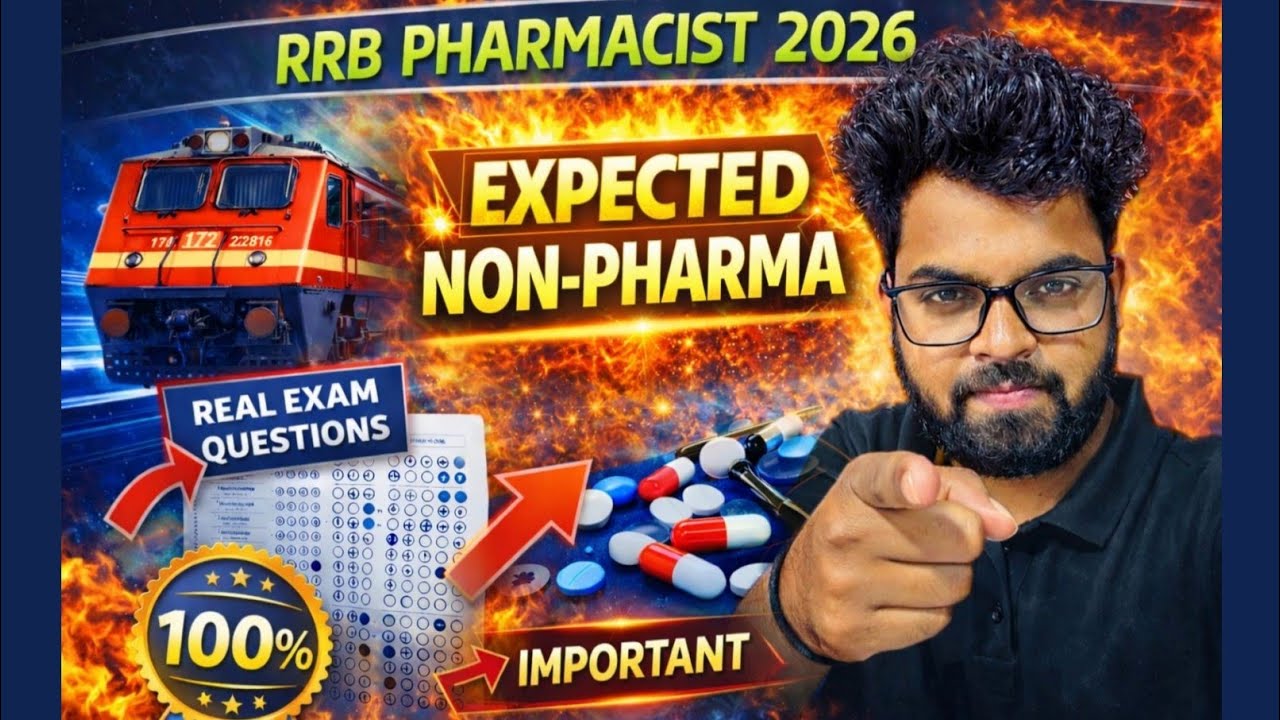 RRB Pharmacist 2025/2026 Non-Pharma Expected Paper | Real Exam Level Questions