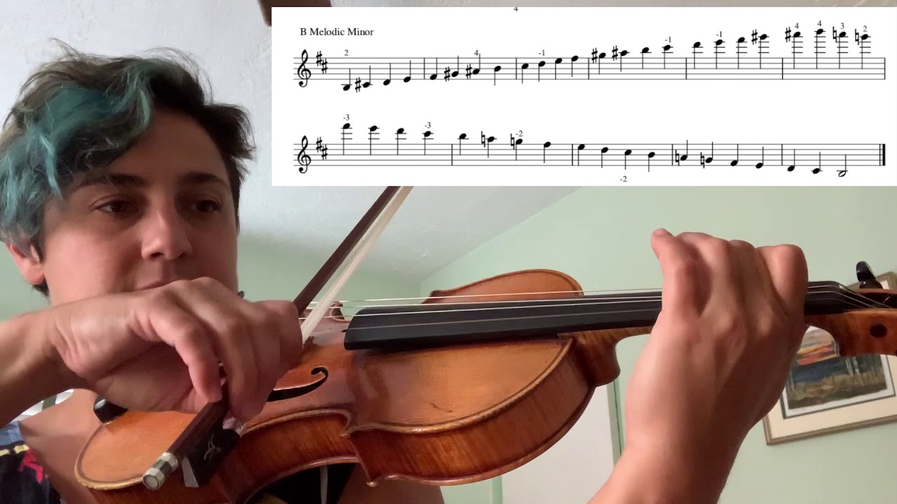 Three Octave B Minor Scale Violin