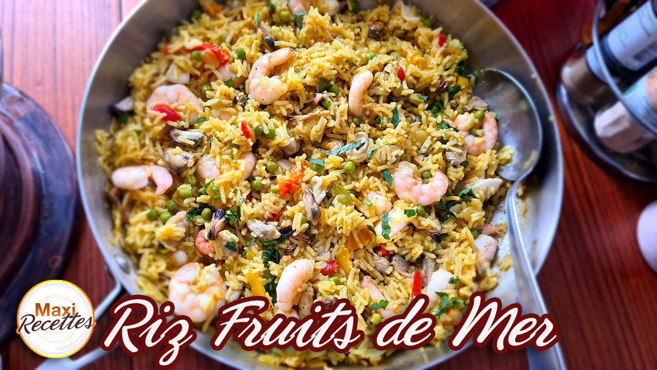 Riz aux Fruits de Mer façon Paella - Recette Facile