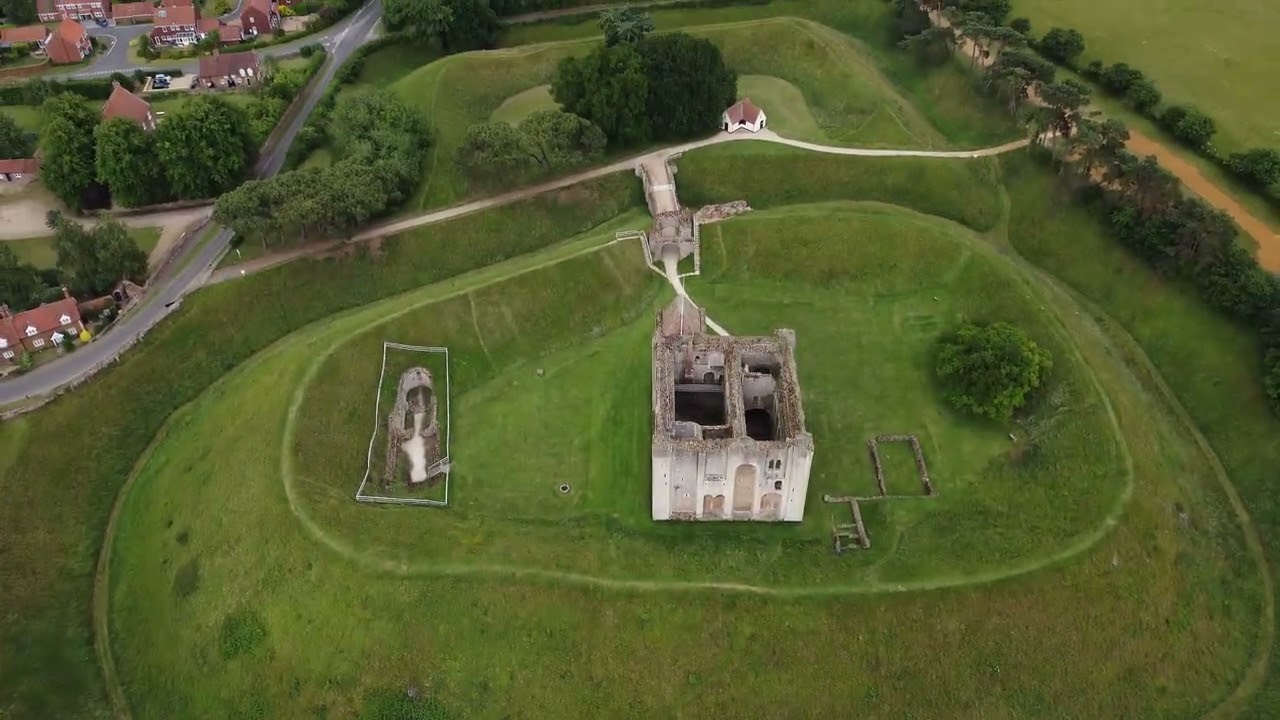 Castle rising  4k drone video
