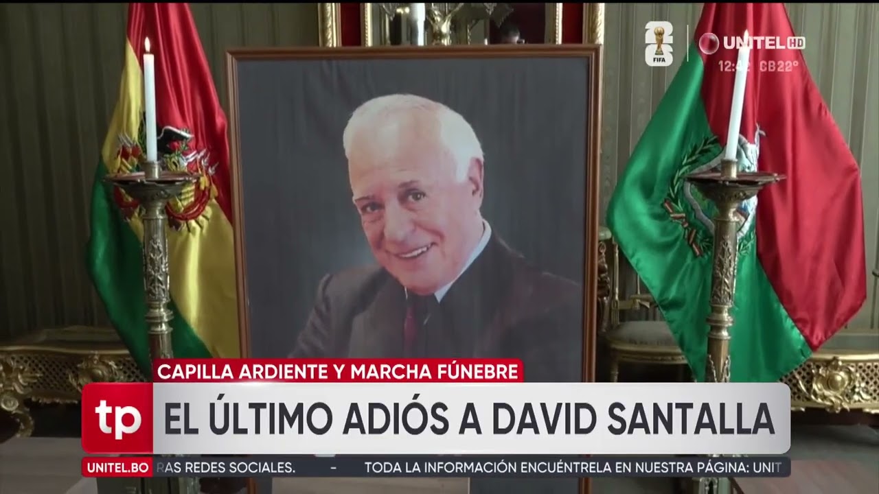 Instalan capilla ardiente en el Teatro Municipal de La Paz en memoria de David Santalla